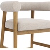image:imageNathan James Gracie Modern Upholstered Bar Chair Wooden Bar Stool for Kitchen Island with Faux Leather Upholstery Light Brown Set of 2FlaxLight Brown
