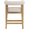 image:imageNathan James Gracie Modern Upholstered Bar Chair Wooden Bar Stool for Kitchen Island with Faux Leather Upholstery Light Brown Set of 2FlaxLight Brown
