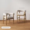 image:imageNathan James Gracie Modern Upholstered Bar Chair Wooden Bar Stool for Kitchen Island with Faux Leather Upholstery Light Brown Set of 2FlaxLight Brown