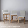 image:imageNathan James Gracie Modern Upholstered Bar Chair Wooden Bar Stool for Kitchen Island with Faux Leather Upholstery Light Brown Set of 2Light BrownBeige