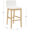 image:imageNathan James Gracie Modern Upholstered Bar Chair Wooden Bar Stool for Kitchen Island with Faux Leather Upholstery Light Brown Set of 2Light BrownBeige