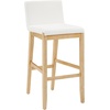 image:imageNathan James Gracie Modern Upholstered Bar Chair Wooden Bar Stool for Kitchen Island with Faux Leather Upholstery Light Brown Set of 2Light BrownBeige
