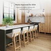 image:imageNathan James Gracie Modern Upholstered Bar Chair Wooden Bar Stool for Kitchen Island with Faux Leather Upholstery Light Brown Set of 2Light BrownBeige