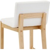 image:imageNathan James Gracie Modern Upholstered Bar Chair Wooden Bar Stool for Kitchen Island with Faux Leather Upholstery Light Brown Set of 2Light BrownBeige