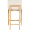 image:imageNathan James Gracie Modern Upholstered Bar Chair Wooden Bar Stool for Kitchen Island with Faux Leather Upholstery Light Brown Set of 2Light BrownBeige