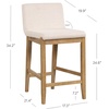 image:imageNathan James Gracie Modern Upholstered Bar Chair Wooden Bar Stool for Kitchen Island with Faux Leather Upholstery Light Brown Set of 2Medium BrownBeige