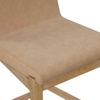 image:imageNathan James Gracie Modern Upholstered Bar Chair Wooden Bar Stool for Kitchen Island with Faux Leather Upholstery Light Brown Set of 2Medium BrownLight Brown