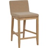 image:imageNathan James Gracie Modern Upholstered Bar Chair Wooden Bar Stool for Kitchen Island with Faux Leather Upholstery Light Brown Set of 2Medium BrownLight Brown
