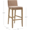 image:imageNathan James Gracie Modern Upholstered Bar Chair Wooden Bar Stool for Kitchen Island with Faux Leather Upholstery Light Brown Set of 2Medium BrownLight Brown