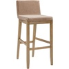 image:imageNathan James Gracie Modern Upholstered Bar Chair Wooden Bar Stool for Kitchen Island with Faux Leather Upholstery Light Brown Set of 2Medium BrownLight Brown