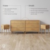 image:imageNathan James Harper Mid Century Modern Set Solid Wood Living Room Storage with 2 Nightstands Solid Wood Legs and Metal Drawer Pulls AcaciaBlackAcacia
