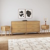 image:imageNathan James Harper Mid Century Modern Set Solid Wood Living Room Storage with 2 Nightstands Solid Wood Legs and Metal Drawer Pulls AcaciaBlackAcacia