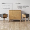 image:imageNathan James Harper Mid Century Modern Set Solid Wood Living Room Storage with 2 Nightstands Solid Wood Legs and Metal Drawer Pulls AcaciaBlackAcaciaBlack