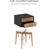 image:imageNathan James Harper Mid Century Modern Set Solid Wood Living Room Storage with 2 Nightstands Solid Wood Legs and Metal Drawer Pulls AcaciaBlackAcaciaBlack
