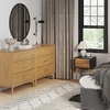 image:imageNathan James Harper Mid Century Modern Set Solid Wood Living Room Storage with 2 Nightstands Solid Wood Legs and Metal Drawer Pulls AcaciaBlackAcaciaBlack