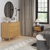 image:imageNathan James Harper Mid Century Modern Set Solid Wood Living Room Storage with 2 Nightstands Solid Wood Legs and Metal Drawer Pulls AcaciaBlackAcaciaBlack