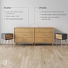 image:imageNathan James Harper Mid Century Modern Set Solid Wood Living Room Storage with 2 Nightstands Solid Wood Legs and Metal Drawer Pulls AcaciaBlackAcaciaBlack