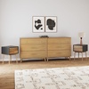 image:imageNathan James Harper Mid Century Modern Set Solid Wood Living Room Storage with 2 Nightstands Solid Wood Legs and Metal Drawer Pulls AcaciaBlackAcaciaBlack