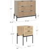 image:imageNathan James Harper Mid Century Modern Set Solid Wood Living Room Storage with 2 Nightstands Solid Wood Legs and Metal Drawer Pulls AcaciaBlackLight BrownRattan