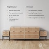 image:imageNathan James Harper Mid Century Modern Set Solid Wood Living Room Storage with 2 Nightstands Solid Wood Legs and Metal Drawer Pulls AcaciaBlackLight BrownRattan