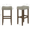 image:imageNathan James Harvey Rattan Bar Stool Bohemian Counter Height Stool with Woven Seagrass Seat Solid Wood Legs and Metal Footrest SeagrassBrushed Gray Set of 4GrayDark Brown