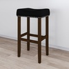 image:imageNathan James Harvey Rattan Bar Stool Bohemian Counter Height Stool with Woven Seagrass Seat Solid Wood Legs and Metal Footrest SeagrassBrushed Gray Set of 4BlackDark Brown