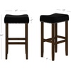 image:imageNathan James Harvey Rattan Bar Stool Bohemian Counter Height Stool with Woven Seagrass Seat Solid Wood Legs and Metal Footrest SeagrassBrushed Gray Set of 4BlackDark Brown