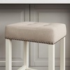 image:imageNathan James Harvey Rattan Bar Stool Bohemian Counter Height Stool with Woven Seagrass Seat Solid Wood Legs and Metal Footrest SeagrassBrushed Gray Set of 4Natural FlaxWhite