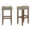 image:imageNathan James Harvey Rattan Bar Stool Bohemian Counter Height Stool with Woven Seagrass Seat Solid Wood Legs and Metal Footrest SeagrassBrushed Gray Set of 4Dark BeigeLight Brown