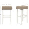 image:imageNathan James Harvey Rattan Bar Stool Bohemian Counter Height Stool with Woven Seagrass Seat Solid Wood Legs and Metal Footrest SeagrassBrushed Gray Set of 4Natural FlaxWhite