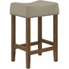 image:imageNathan James Harvey Rattan Bar Stool Bohemian Counter Height Stool with Woven Seagrass Seat Solid Wood Legs and Metal Footrest SeagrassBrushed Gray Set of 4BeigeLight Brown