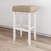 image:imageNathan James Harvey Rattan Bar Stool Bohemian Counter Height Stool with Woven Seagrass Seat Solid Wood Legs and Metal Footrest SeagrassBrushed Gray Set of 4Natural FlaxWhite