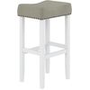 image:imageNathan James Harvey Rattan Bar Stool Bohemian Counter Height Stool with Woven Seagrass Seat Solid Wood Legs and Metal Footrest SeagrassBrushed Gray Set of 4GrayWhite