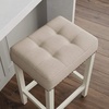 image:imageNathan James Harvey Rattan Bar Stool Bohemian Counter Height Stool with Woven Seagrass Seat Solid Wood Legs and Metal Footrest SeagrassBrushed Gray Set of 4Natural FlaxWhite