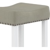 image:imageNathan James Harvey Rattan Bar Stool Bohemian Counter Height Stool with Woven Seagrass Seat Solid Wood Legs and Metal Footrest SeagrassBrushed Gray Set of 4GrayWhite