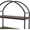 image:imageNathan James Haven Etagere Bookshelf 5Shelf Bookcase in Nutmeg Wood and Black Metal Frame with Arch Top and Open Shelves NutmegBlackBlack