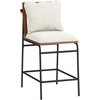image:imageNathan James Irie Scandinavian Counter Height Cushioned Bar Stool Kitchen Bar Stool with Boucle Upholstery Metal Legs and Solid Wood Frame Cream BoucleBlack Set of 4Irie Light Brown