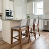 image:imageNathan James Irie Scandinavian Counter Height Cushioned Bar Stool Kitchen Bar Stool with Boucle Upholstery Metal Legs and Solid Wood Frame Cream BoucleBlack Set of 4GrayBrown