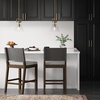 image:imageNathan James Irie Scandinavian Counter Height Cushioned Bar Stool Kitchen Bar Stool with Boucle Upholstery Metal Legs and Solid Wood Frame Cream BoucleBlack Set of 4GrayDark Brown