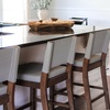 image:imageNathan James Irie Scandinavian Counter Height Cushioned Bar Stool Kitchen Bar Stool with Boucle Upholstery Metal Legs and Solid Wood Frame Cream BoucleBlack Set of 4GrayBrown