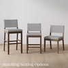 image:imageNathan James Irie Scandinavian Counter Height Cushioned Bar Stool Kitchen Bar Stool with Boucle Upholstery Metal Legs and Solid Wood Frame Cream BoucleBlack Set of 4GrayBrown