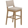 image:imageNathan James Irie Scandinavian Counter Height Cushioned Bar Stool Kitchen Bar Stool with Boucle Upholstery Metal Legs and Solid Wood Frame Cream BoucleBlack Set of 4Light Brown