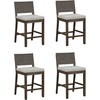 image:imageNathan James Irie Scandinavian Counter Height Cushioned Bar Stool Kitchen Bar Stool with Boucle Upholstery Metal Legs and Solid Wood Frame Cream BoucleBlack Set of 4GrayDark Brown