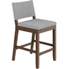 image:imageNathan James Irie Scandinavian Counter Height Cushioned Bar Stool Kitchen Bar Stool with Boucle Upholstery Metal Legs and Solid Wood Frame Cream BoucleBlack Set of 4GrayBrown