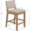 image:imageNathan James Irie Scandinavian Counter Height Cushioned Bar Stool Kitchen Bar Stool with Boucle Upholstery Metal Legs and Solid Wood Frame Cream BoucleBlack Set of 4Light Brown