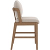 image:imageNathan James Irie Scandinavian Counter Height Cushioned Bar Stool Kitchen Bar Stool with Boucle Upholstery Metal Legs and Solid Wood Frame Cream BoucleBlack Set of 4Chuck FlaxLight Brown