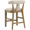 image:imageNathan James Irie Scandinavian Counter Height Cushioned Bar Stool Kitchen Bar Stool with Boucle Upholstery Metal Legs and Solid Wood Frame Cream BoucleBlack Set of 4Light BrownNatural Flax