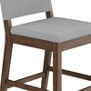 image:imageNathan James Irie Scandinavian Counter Height Cushioned Bar Stool Kitchen Bar Stool with Boucle Upholstery Metal Legs and Solid Wood Frame Cream BoucleBlack Set of 4GrayBrown