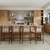 image:imageNathan James Irie Scandinavian Counter Height Cushioned Bar Stool Kitchen Bar Stool with Boucle Upholstery Metal Legs and Solid Wood Frame Cream BoucleBlack Set of 4Irie Light Brown