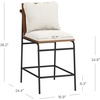 image:imageNathan James Irie Scandinavian Counter Height Cushioned Bar Stool Kitchen Bar Stool with Boucle Upholstery Metal Legs and Solid Wood Frame Cream BoucleBlack Set of 4Irie Light Brown